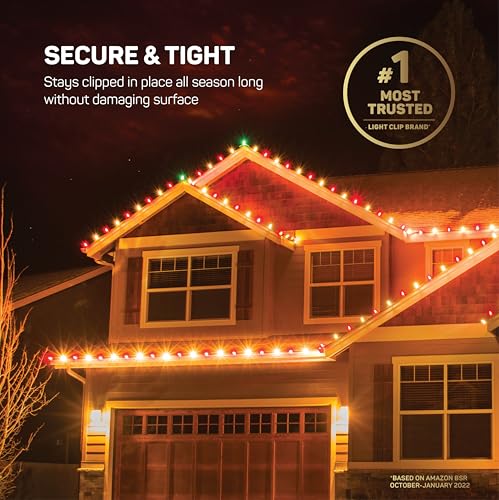 SEWANTA 200-Piece All-Purpose Holiday Light Clips for Gutter & Shingle Mounting