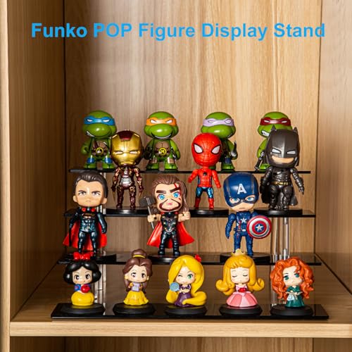 4-Tier Black Acrylic Display Riser Stand for Perfume, Cosmetics & Collectibles
