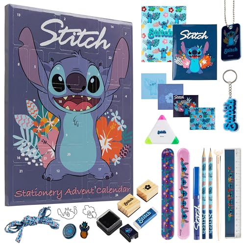Kids Christmas Advent Calendar 2025 with 24-Piece Stationery Set
