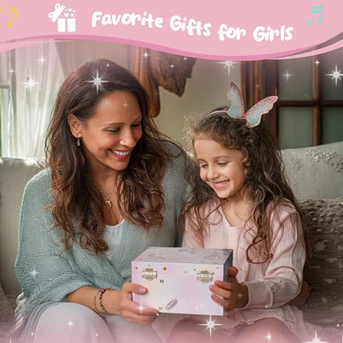 Musical Unicorn Jewelry Box for Girls with Spinning Figurine