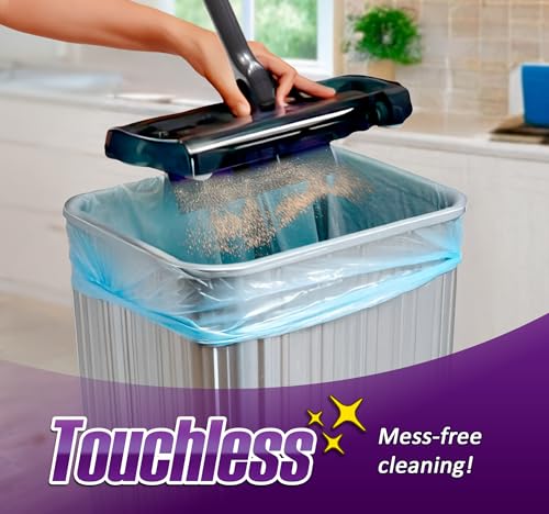 Cordless Electric Floor and Carpet Sweeper with Quad Brush Technology