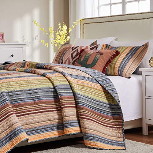 Greenland Home 100% Cotton Fashion Quilt Collection, Prewashed, Reversible Quilt Set, 2-Piece Twin/XL, Katy