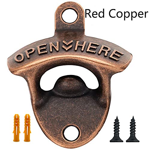 LIFULANDIAN Wall Mounted Cast Iron Beer Bottle Opener - Pack of 2