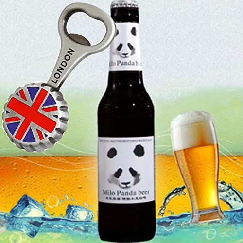Magnetic Beer Bottle Opener with British Flag Pattern - Heavy Duty Stainless Steel, Fridge Magnet Gift for Men Women