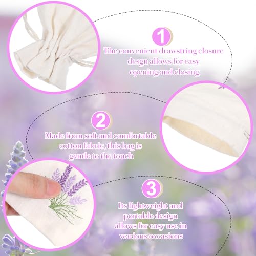 10-Pack Small Canvas Sachet Bags with Drawstring, 5.5 x 4 Inch