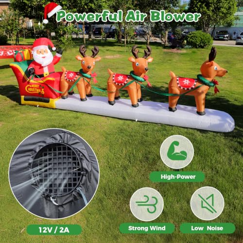 2A Replacement Inflatable Blower with 12V Adapter and 7 LED Lights for Holiday Decor