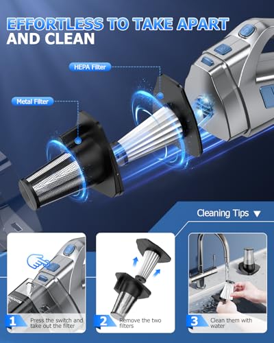 BQYPOWER Cordless Handheld Car Vacuum Cleaner 16000PA Portable