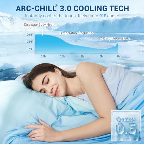 Cooling Comforter Queen Size for Hot Sleepers | Double-Sided Gradient Blanket