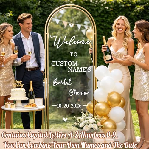 Custom Bridal Shower Welcome Sign Mirror Decal - DIY Vinyl Letters