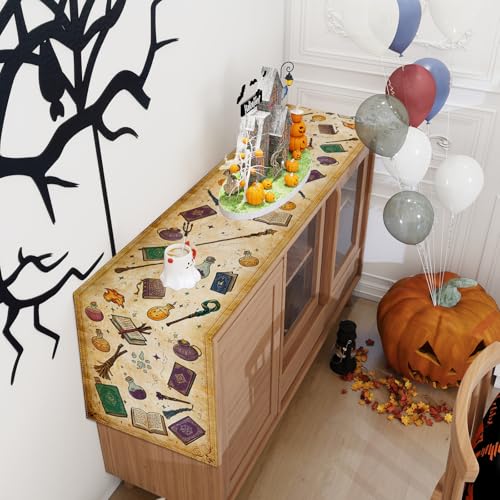 Jiudungs Halloween Table Runner 13 x 72 in - Home Decor, Halloween Table Decorations