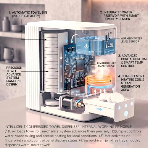Automatic Hot Towel Dispenser, 5s Instant Heating Facial Towel Warmer