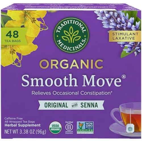 Traditional Medicinals Tea, Organic Smooth Move, Relieves Occasional Constipation, Senna - 48 Tea Bags