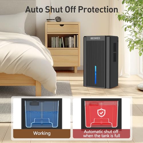 BEDRED 95OZ Home Dehumidifier for 1000 Sq Ft with Auto Shut Off