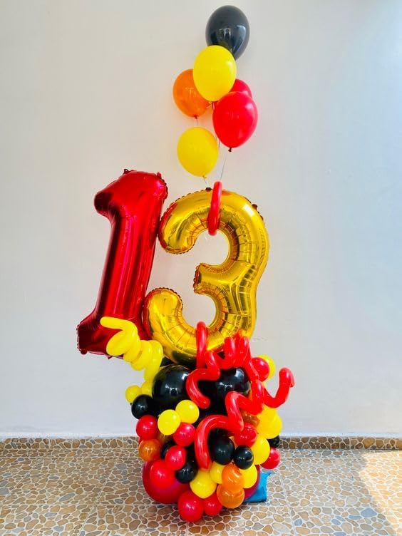 Red Number 1 Balloon - 40 Inch Shiny Red First Birthday Decoration for Boys & Girls