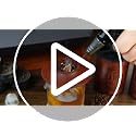 Wood Grain Whiskey Smoker Kit with Torch, 2 Clear Ice Ball Molds & Glasses