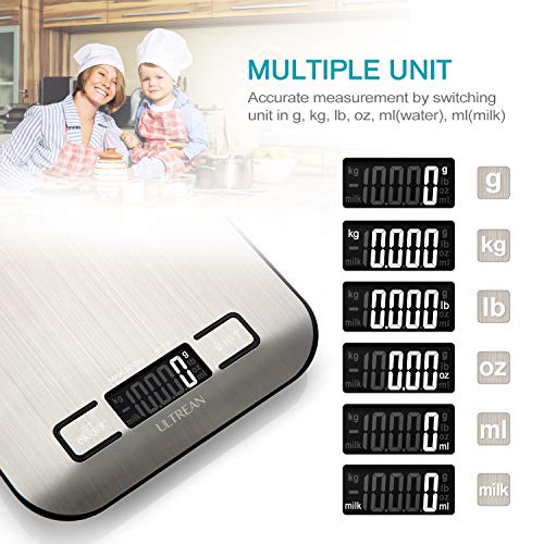 Digital Kitchen Scale - 304 Stainless Steel Food Scale with Tare