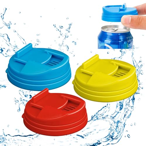 Reusable Soda Can Covers - Plastic Drink Lid Protectors for Standard Cans