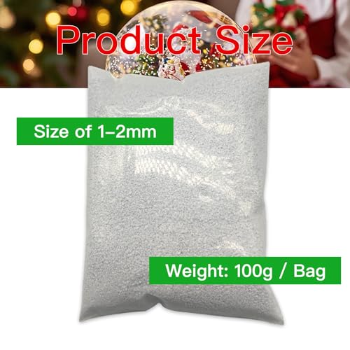 Waterproof Fake Snow for DIY Snow Globes - 100g Floatable Filler