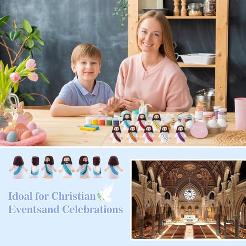 300pcs Mini Jesus Figurines Bulk Set for Religious Party Favors & Crafts