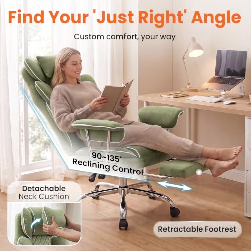 Big and Tall High Back Reclining Office Chair with Footrest and Massage