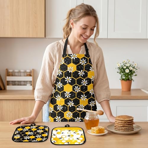 10-Piece Floral Kitchen Linen Set: Aprons, Oven Mitts, Pot Holders & Towels