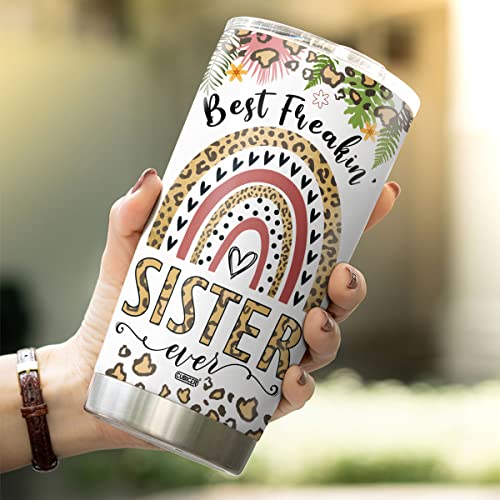 Sister Tumbler 20 oz Insulated Travel Mug - CUBICER Sister Gift Stainless Steel