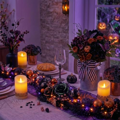 Valery Madelyn 6ft Halloween Pumpkin Garland with Lights - Fall Decor