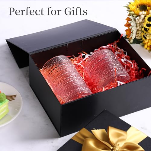 Set of 12 Vintage Hobnail Drinking Glasses, 10 Oz & 12 Oz Embossed Tumblers