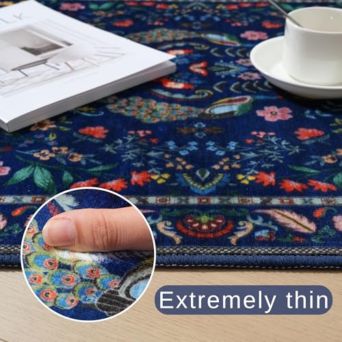 Washable Floral Runner Rug 2'6" x 8' Non-Slip Soft Kitchen Hallway Carpet