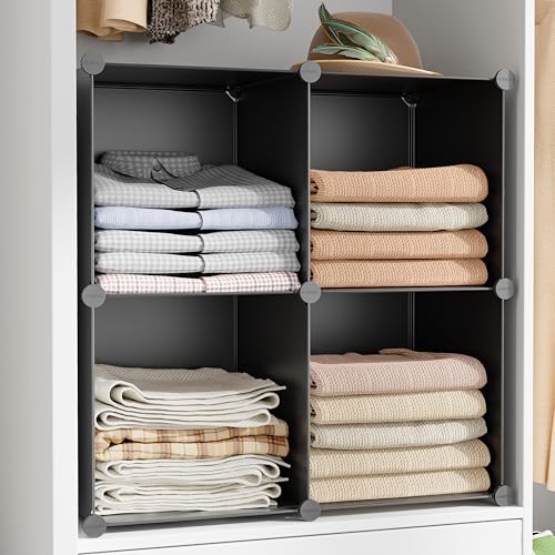 6-Cube Storage Organizer Modular Stackable Closet Cubby Shelf Unit