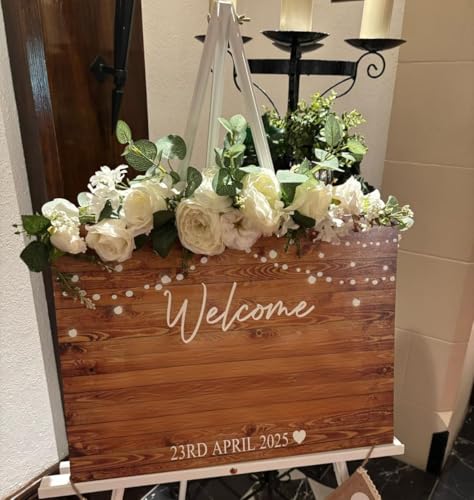 23-Inch Artificial Peony and Rose Floral Swag for Arch and Door Decor