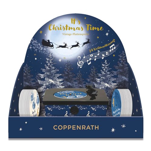 Coppenrath Midnight Musical Gramophone Advent Calendar with 24 Vinyl Records