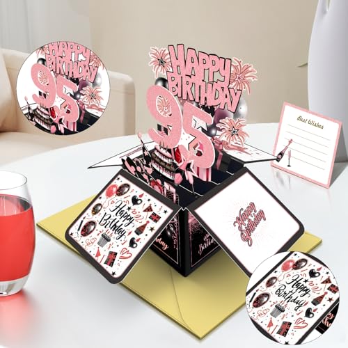 95th Birthday Card with 3D Design - Perfect for Grandma