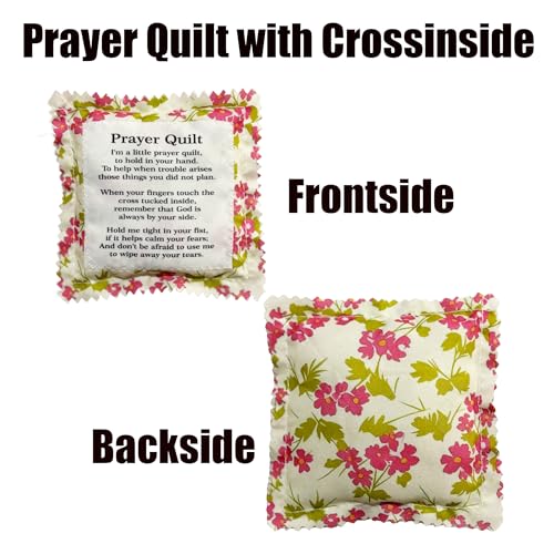 Handmade Pocket Prayer Quilt with Hidden Cross - Mini Spiritual Gift