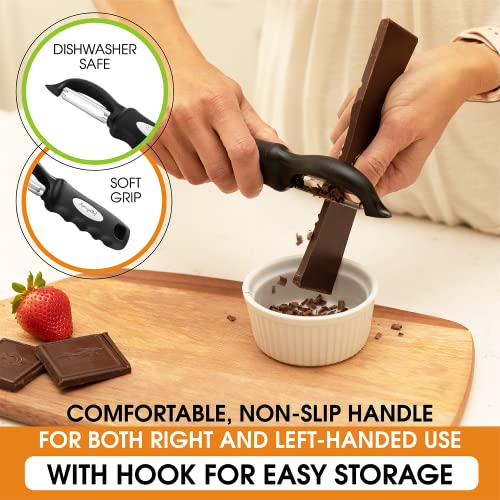 Swivel Vegetable Peeler with Soft Grip Handle & Stainless Steel Blades