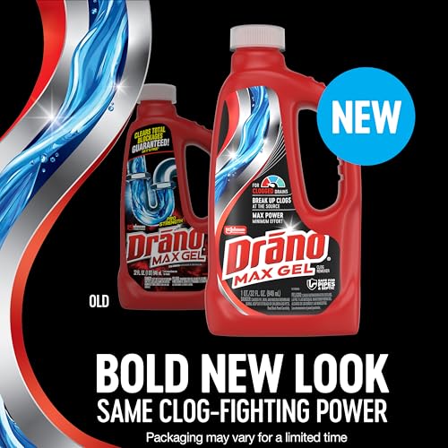 Drano Max Gel Drain Clog Remover and Cleaner, 32 Oz