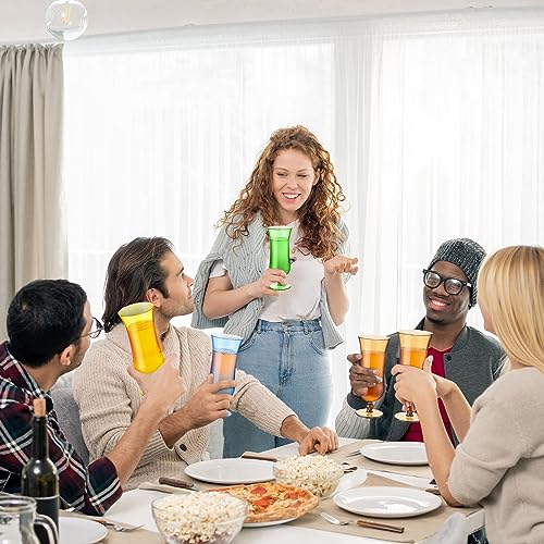 40 Pack 15oz Colorful Plastic Hurricane Glasses for Summer Parties