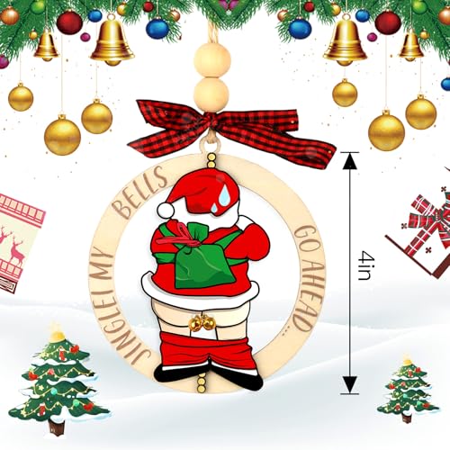 Funny Christmas Ornament 2025 Naughty Wooden Holiday Decor inappropriate Gifts