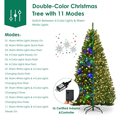 5FT Pre-Lit Artificial Christmas Tree - 150 LED Lights & 600 Branch Tips