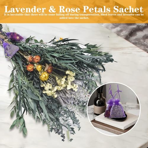 125-Piece Dried Eucalyptus and Lavender Bundle for Aromatherapy Decor