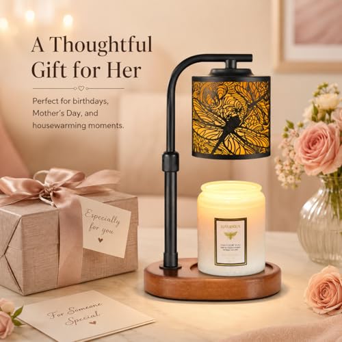 Dragonfly Candle Warmer Lamp with Timer for Scented Wax