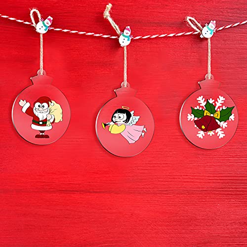 Jetec 120 Pieces 3.7in Clear Acrylic Christmas Ornament Blanks, Bulb