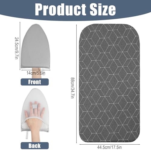 Hanging Ironing Pad and Steam Ironing Board with Protective Glove