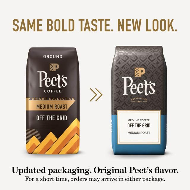Peet's Coffee - Medium Roast Ground Coffee | 100% Arabica - Off the Grid Blend, 10.5 Ounce Bag