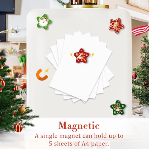 Morcart Xmas 1375 Star Christmas Refrigerator Magnets 30PCS Holiday Decor
