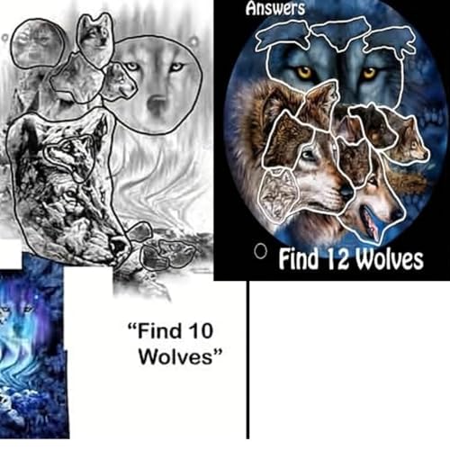 Wolf Dream Catcher Wall Hanging, 6-Inch 3-Layer Wildlife Art Decor