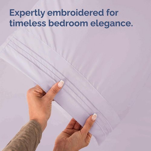 King Pillow Cases by Luxurious Home | Ultra Soft Hotel Quality, Wrinkle-Free & Fade Resistant - Light Lavender, Set of 4