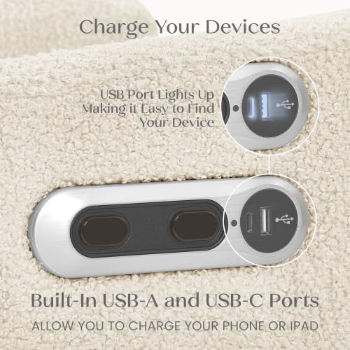 Delta Children Mercer Power Recliner Swivel Glider with USB-C & USB-A - Shell