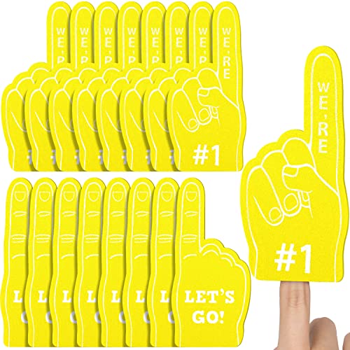 48 Pcs Mini Foam Fingers - #1 Sports Fan Cheer Props for Parties and Events