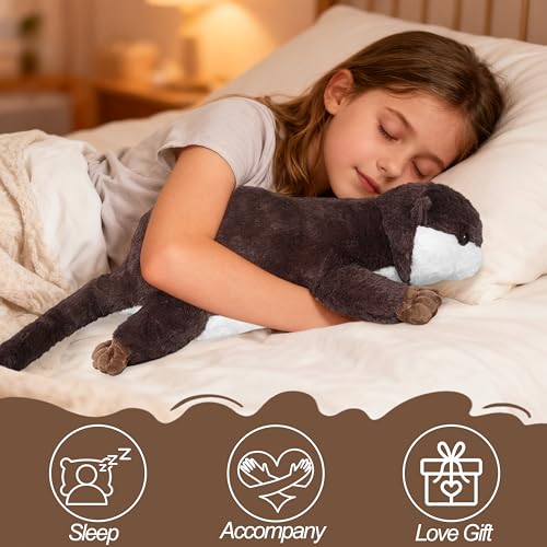 Weighted Otter Stuffed Animal, 4.1 lbs Huggable Plush Pillow, 18-Inch